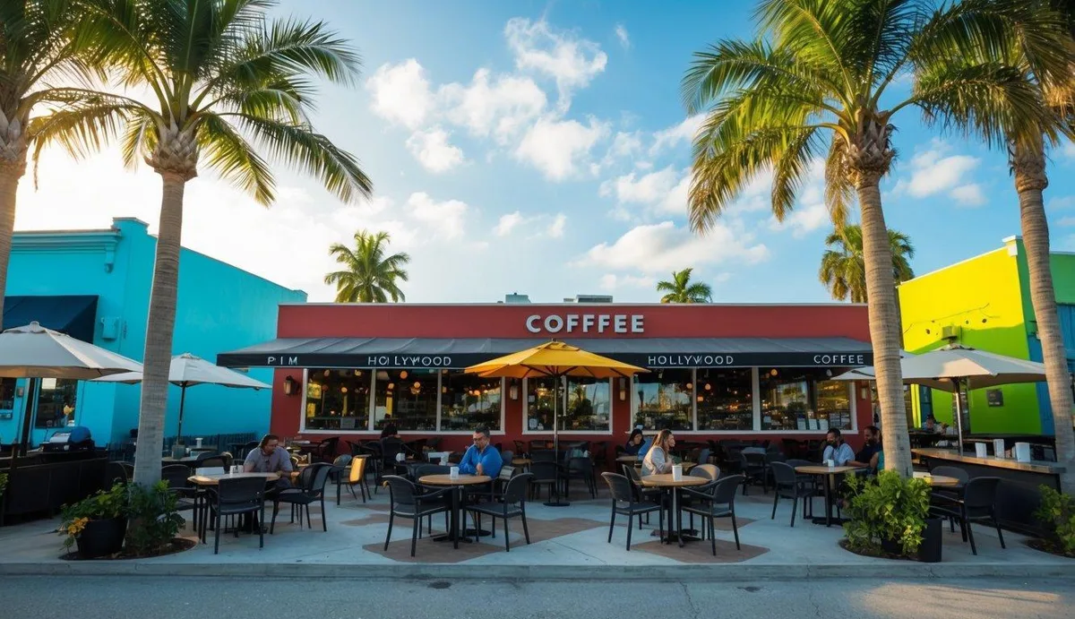 Outdoor café seating in Hollywood